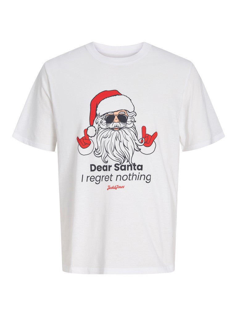 Jack & Jones - Xmas Fun Santa T-Shirt – Hvid - 3XL-8XL