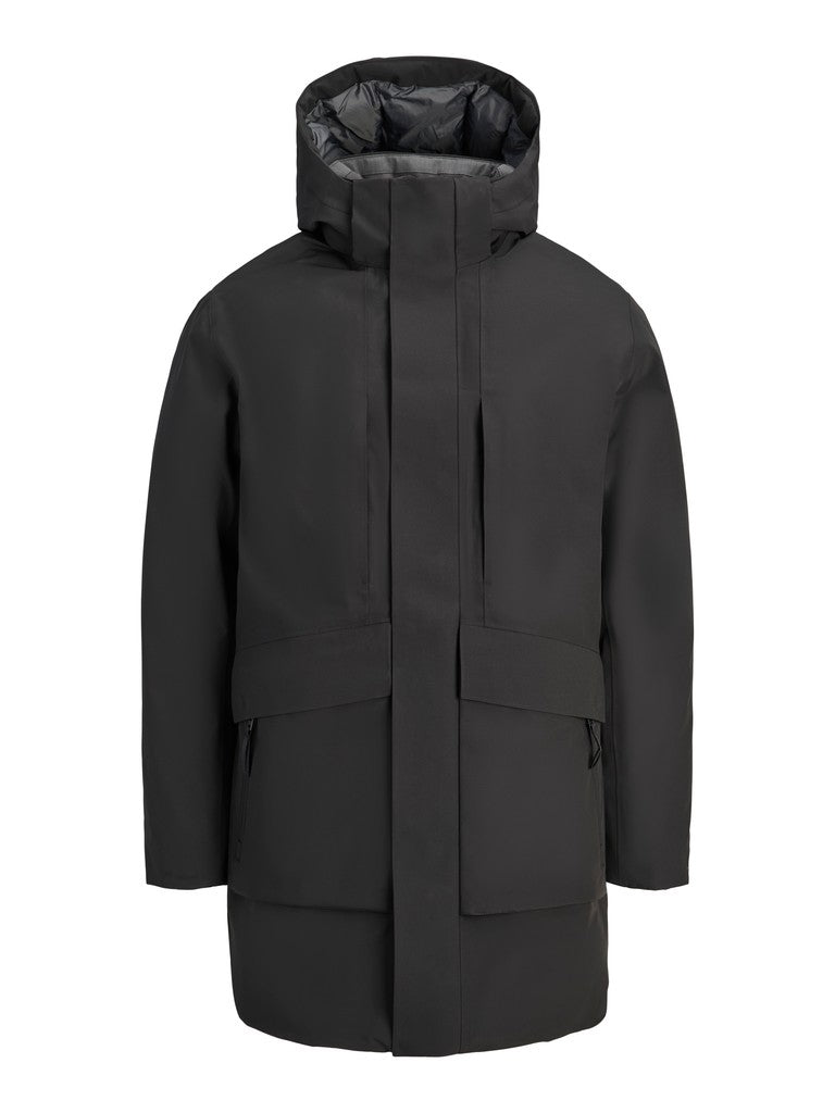 Jack & Jones - Moon Lang Parka Jakke - Sort (3XL-8XL)