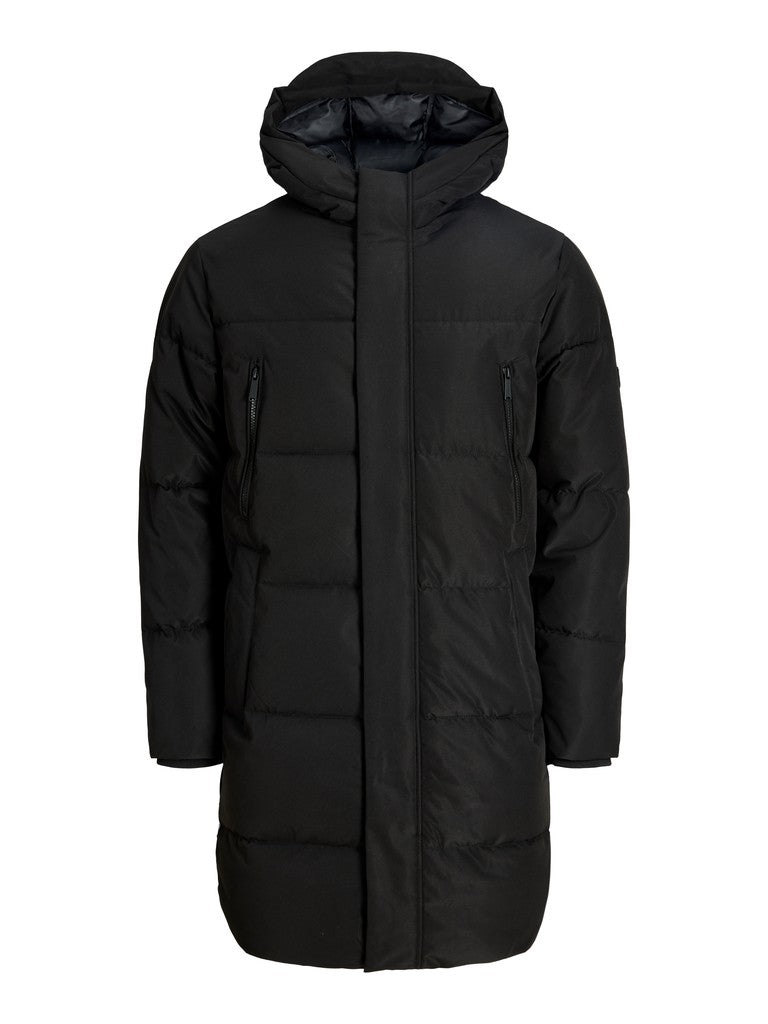 Jack & Jones - Becks Lang Puffer Jakke - Sort (3XL-8XL)