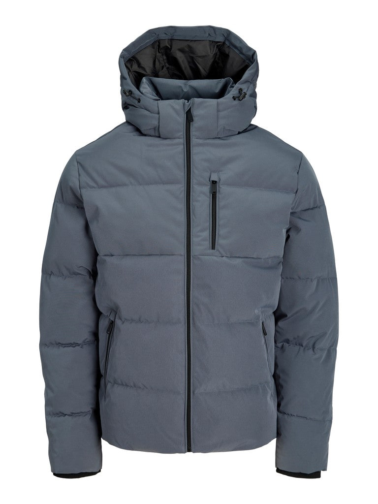 Jack & Jones - Becks Puffer Jakke - Turbulence (Grå) (3XL-8XL)