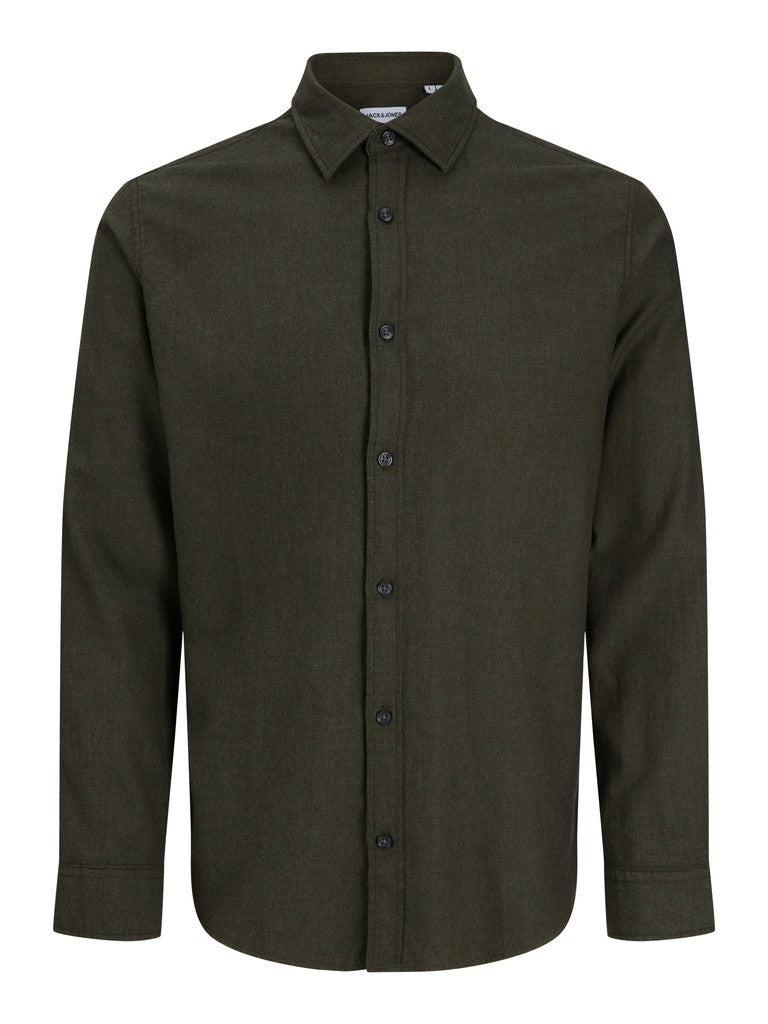 Jack & Jones - Field Melange Skjorte - Rosin (Grøn) (3XL-8XL)