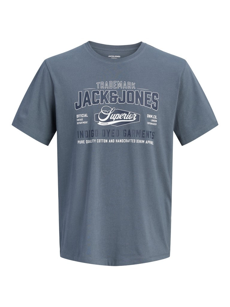 Jack & Jones Logo T-Shirt – Turbulence (3XL-8XL)