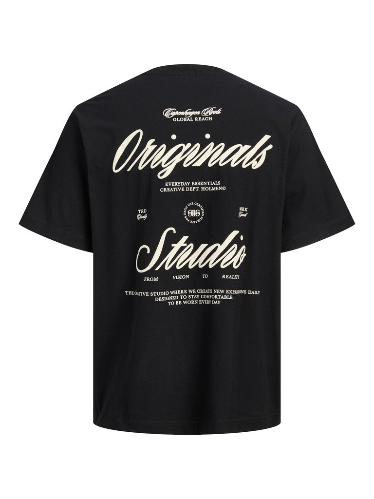 Jack & Jones Nørrebro Typo T-Shirt – Sort (3XL-8XL)