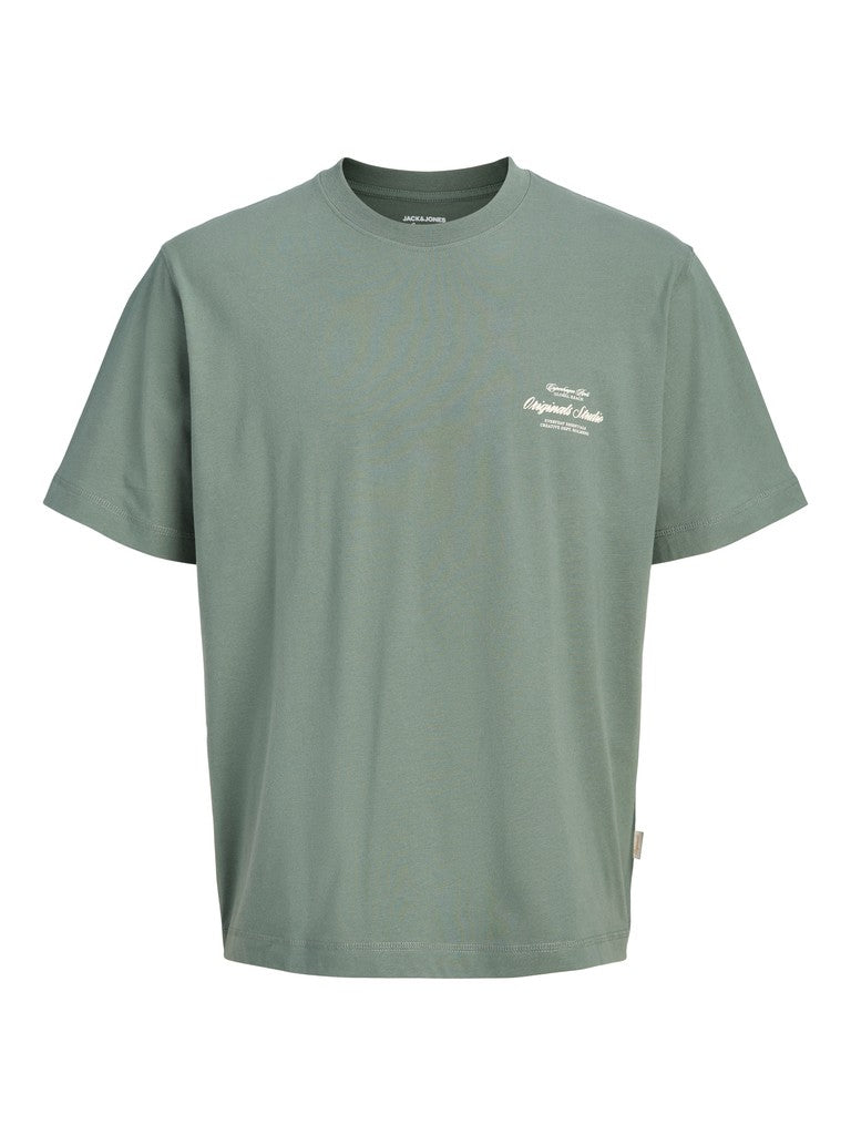Jack & Jones Nørrebro Typo T-Shirt – Støvet Grøn (3XL-8XL)