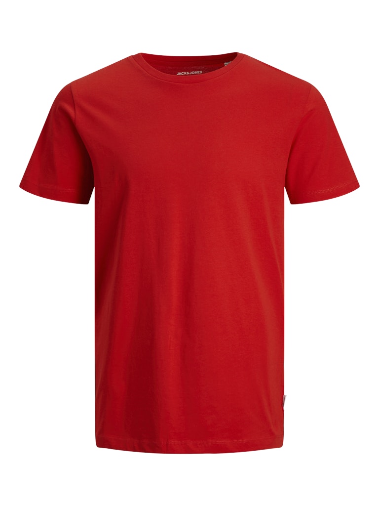 Jack & Jones - Ensfarvet Økologisk T-Shirt Rød