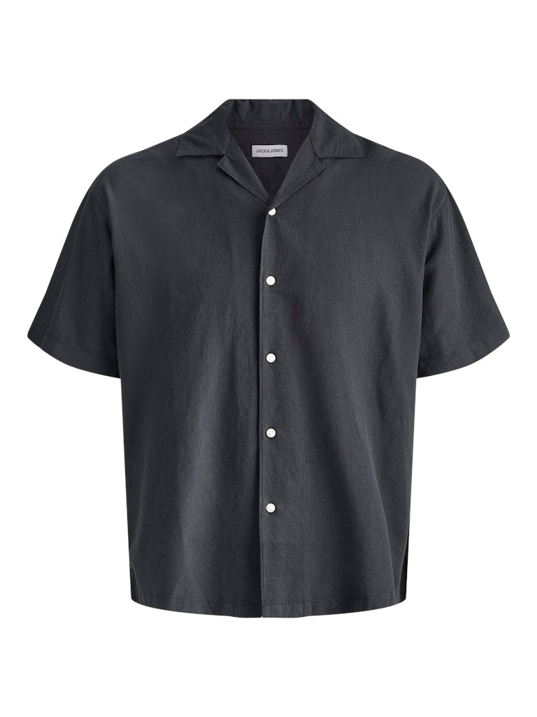 Jack & Jones Breeze Hør Skjorte – Sort – (3XL-8XL)