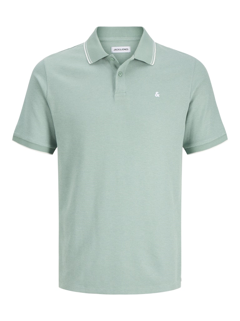 Jack & Jones - Austin Polo m. Trim - Mineral Blue