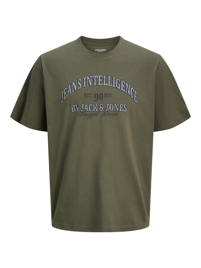 Jack & Jones - Denver Graphic T-Shirt – Dusty Olive (3XL-8XL)