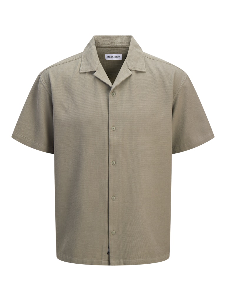 Jack & Jones - Global Waffle Resort Skjorte - Vetiver– (3XL til 8XL)