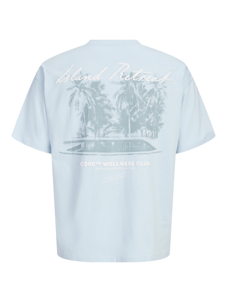 Jack & Jones - Terna Script Back T-Shirt - Omphalodes - (3XL-8XL)