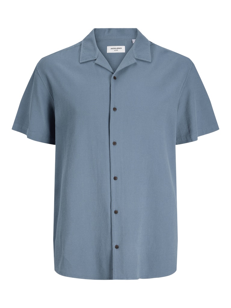 Jack & Jones Global Waffle Resort Skjorte – Blue Mirage – 3XL til 8XL