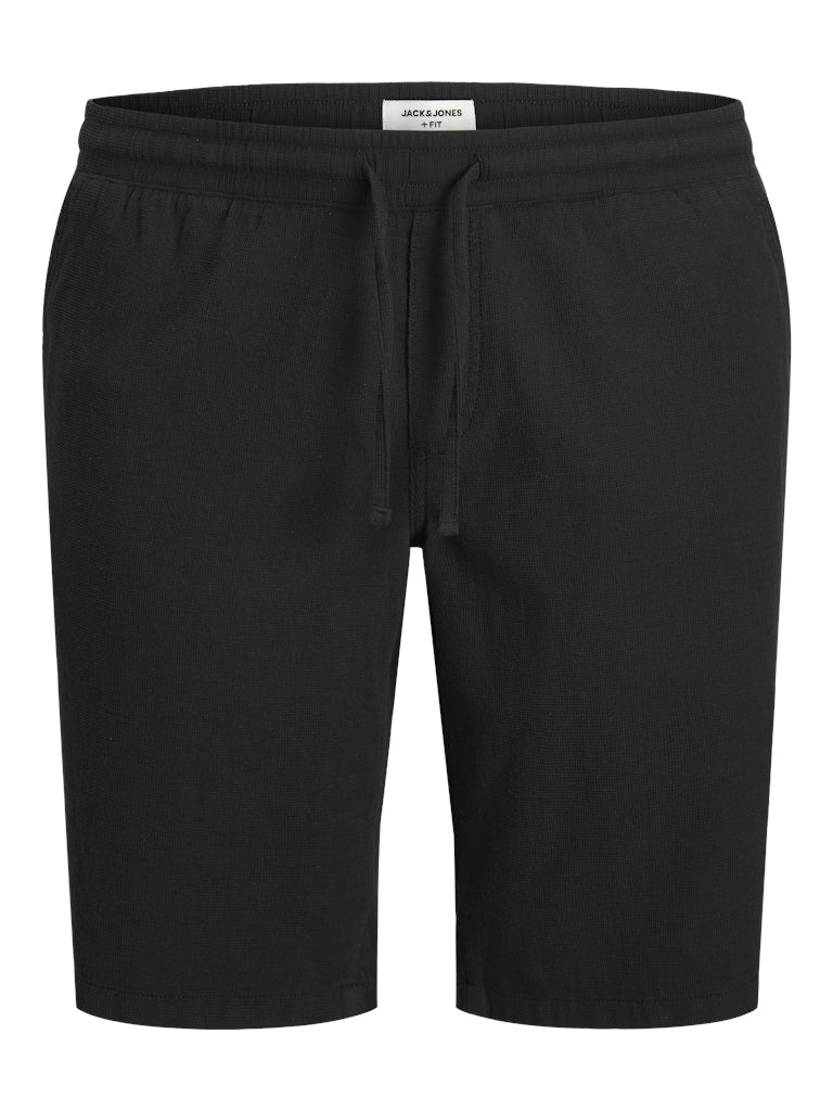 Jack & Jones - Jaiden Waffle Shorts – Sorte (2XL-8XL)