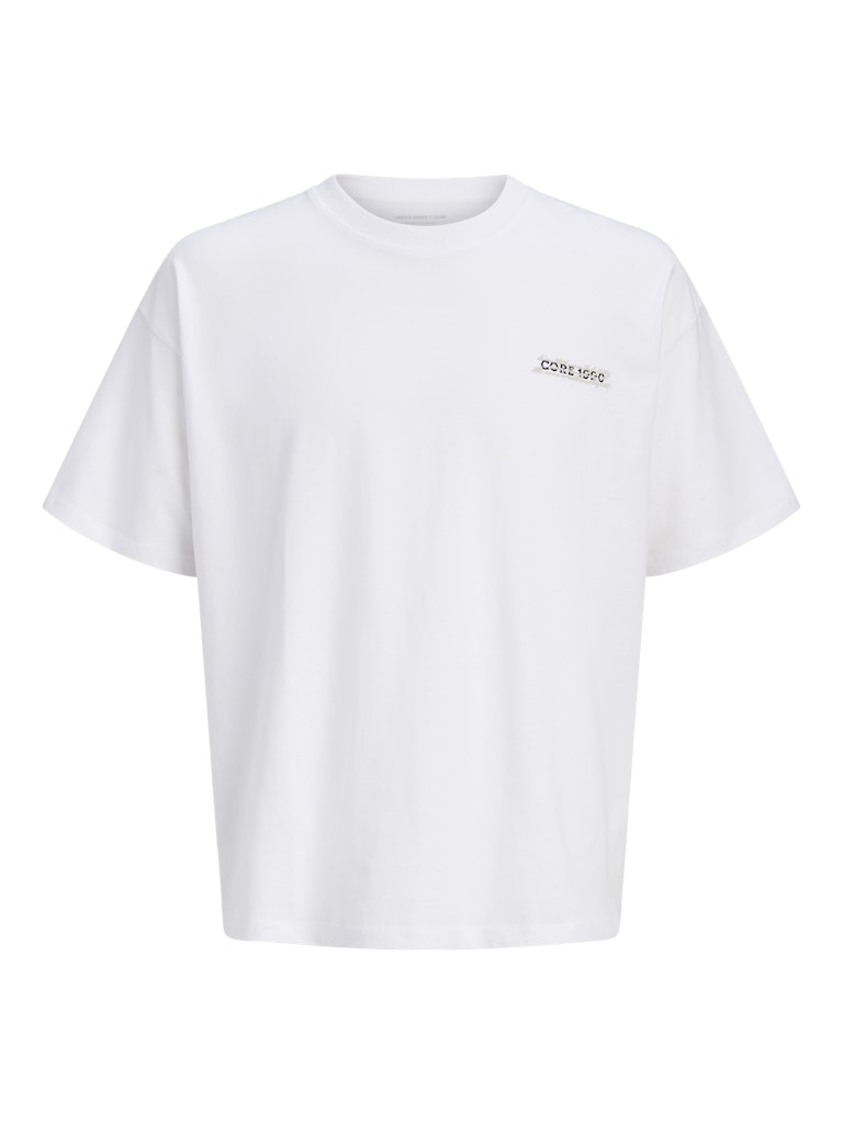 Jack & Jones - Terna Script Back T-shirt - Hvid - (3XL-8XL)