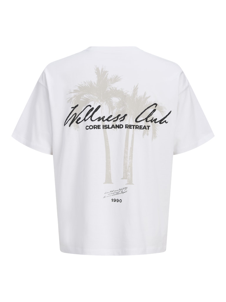 Jack & Jones - Terna Script Back Print - Hvid - (3XL-8XL)