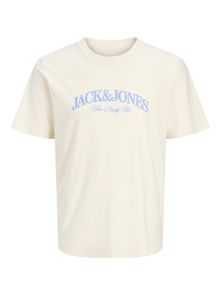 Jack & Jones – Branding T-Shirt – Antique Hvid (3XL–8XL)