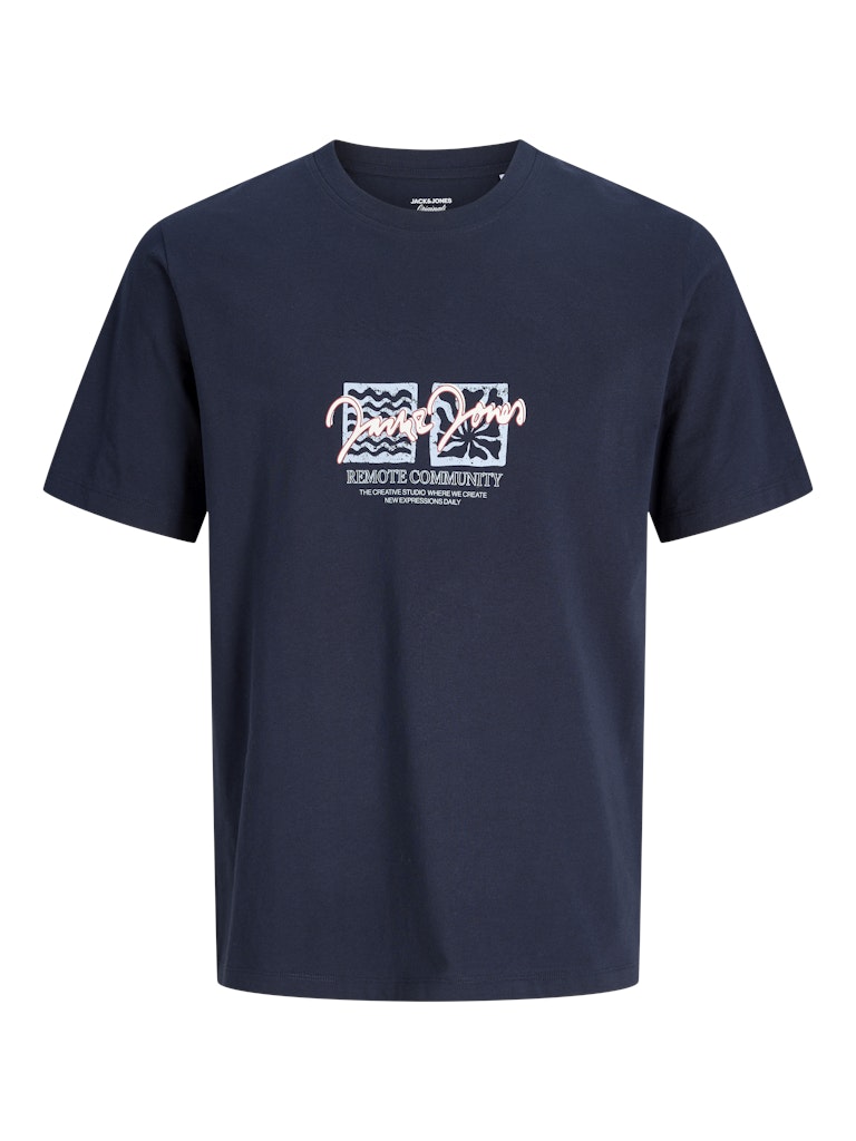 Jack & Jones - Riviera Front T-Shirt - Sky Captain - (3XL-8XL)