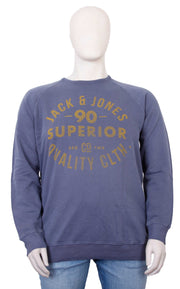 Jack & Jones - Jeans Washed Blå Sweatshirt