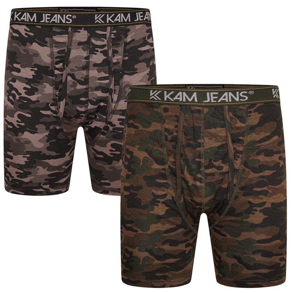 Kam - Boksershorts 2 Pak - Camouflage Print (2XL-8XL)