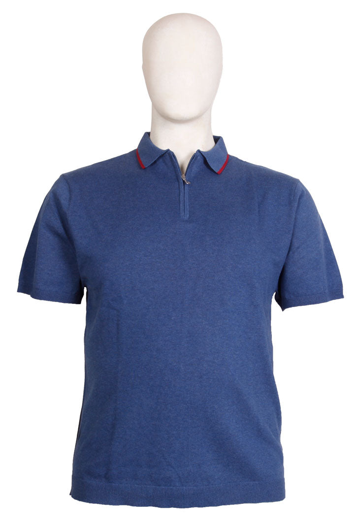 Espionage - Tipped Strik Polo Denim/Rød