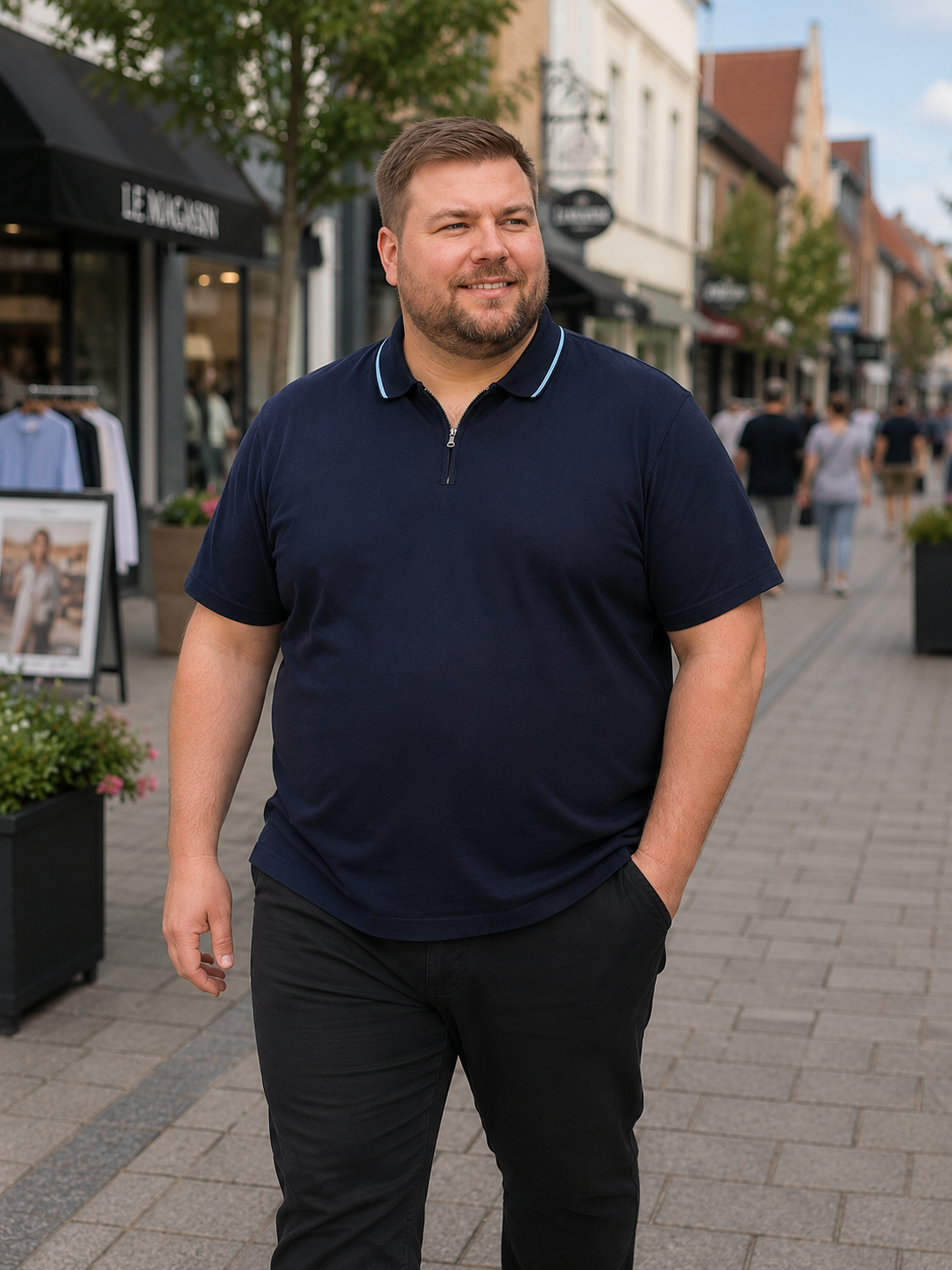 Espionage - Tipped Strik Polo - Navy/Blå