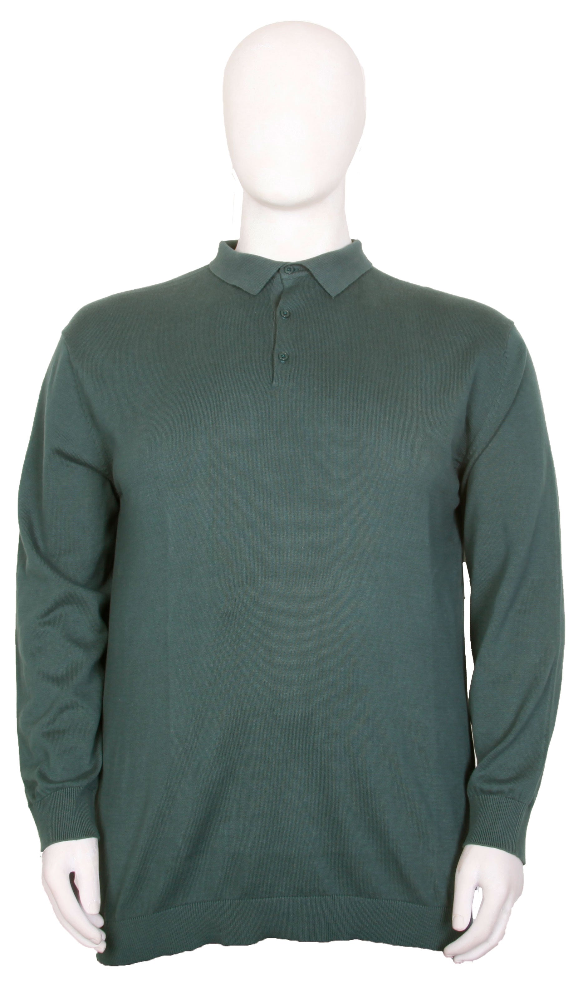 Espionage - Strikket Polo m. Lange Ærmer - Cedar Green