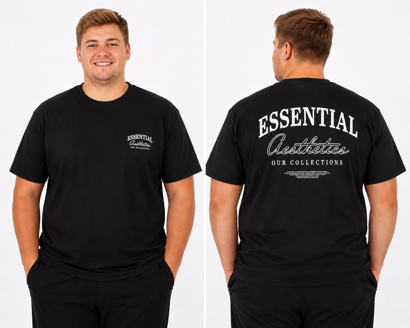 Jack & Jones Relaxed Studio T-Shirt – Sort (3XL-8XL)