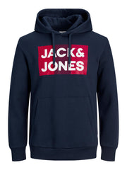 Jack & Jones - Corp Logo Hættetrøje -  Navy