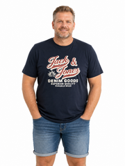Jack & Jones - Logo T-Shirt – Sky Captain | 3XL–8XL