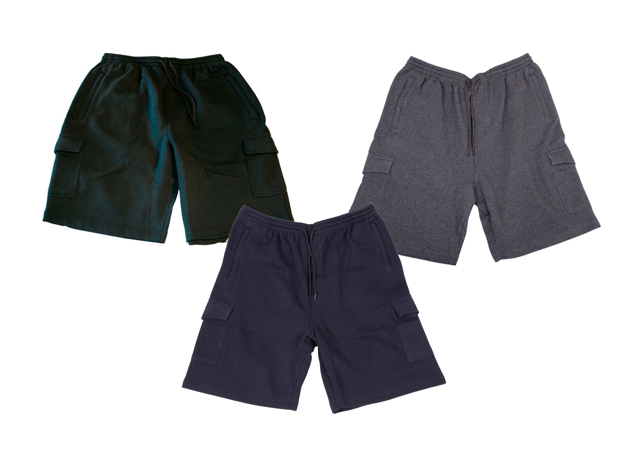 Espionage - Jersey Cargo Jogg Shorts - Koksgrå