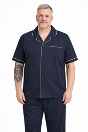 Espionage - Ensfarvet Pyjamas m. korte ærmer