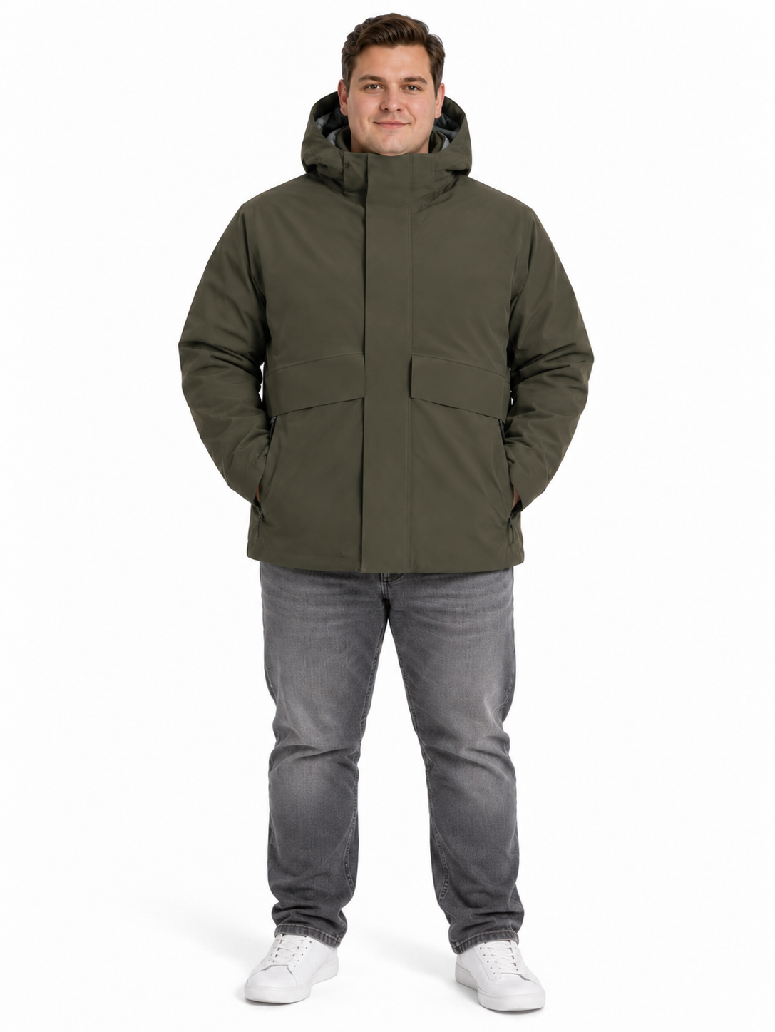 Jack & Jones - Moon Kort Parka Jakke - Forest Night (3XL-8XL)
