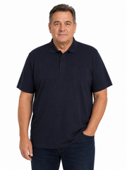 Espionage - Ensfarvet Bomulds Polo - Navy