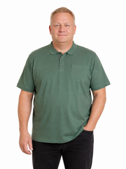 Espionage - Ensfarvet Bomulds Polo - Sage