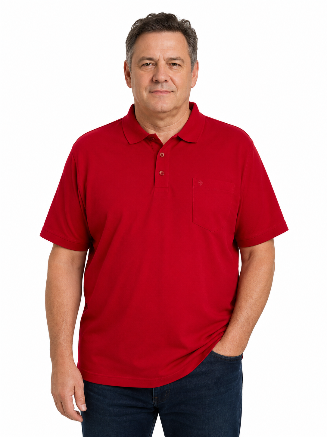 Espionage - Ensfarvet Bomulds Polo - Terracotta
