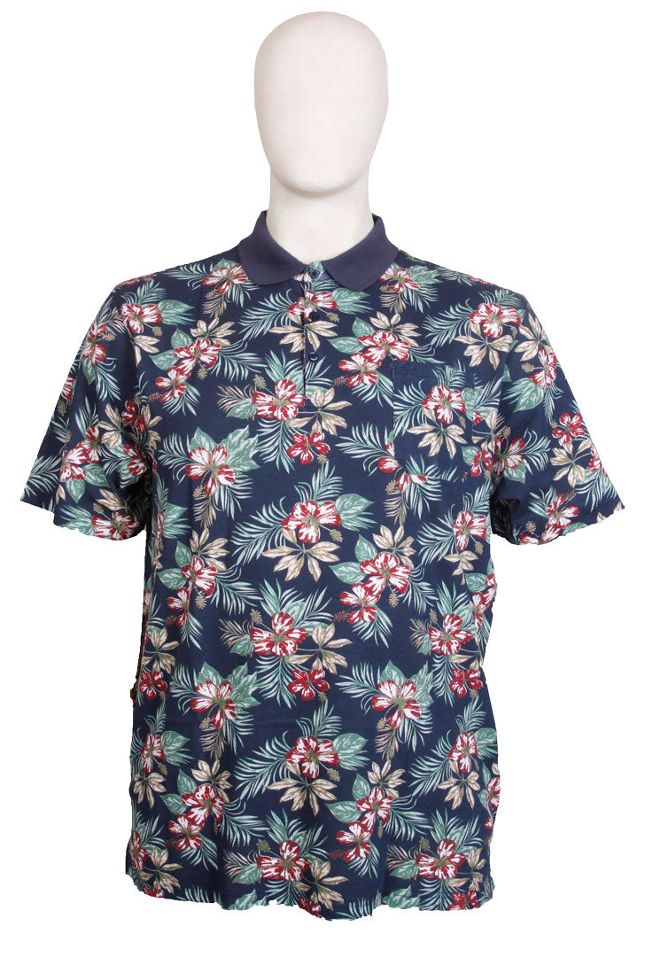 Espionage - Hibiscus Print Polo