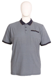 Espionage - Jersey Print Polo - Navy/Olive
