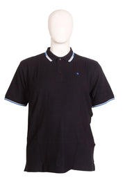 Espionage - Smart Tipped Pique Polo - Sort