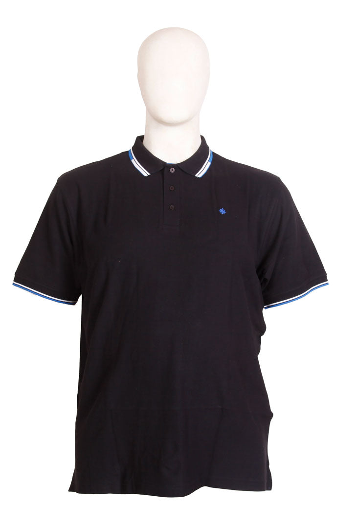 Espionage - Smart Tipped Pique Polo - Sort