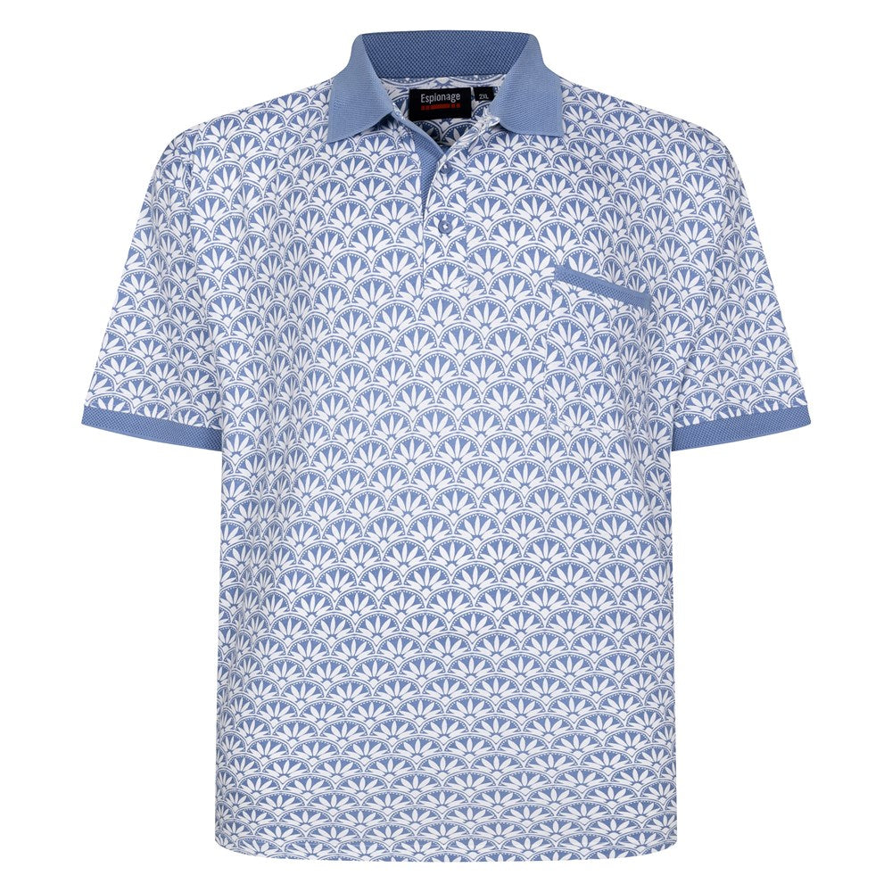 Espionage Polo – Geometrisk Mønster (2XL–8XL)