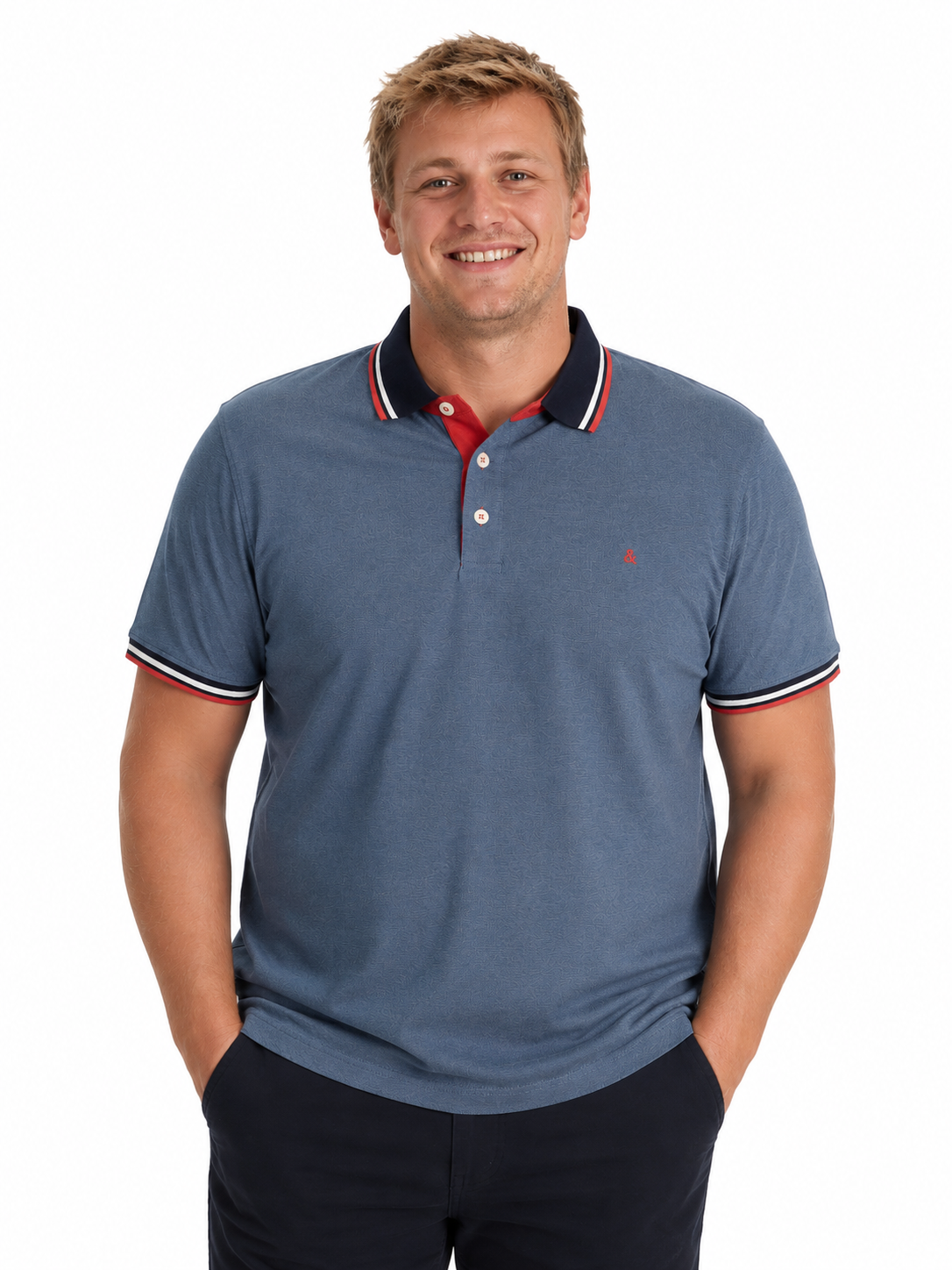 Jack & Jones Paulos Polo – Denim Blue (3XL - 8XL)