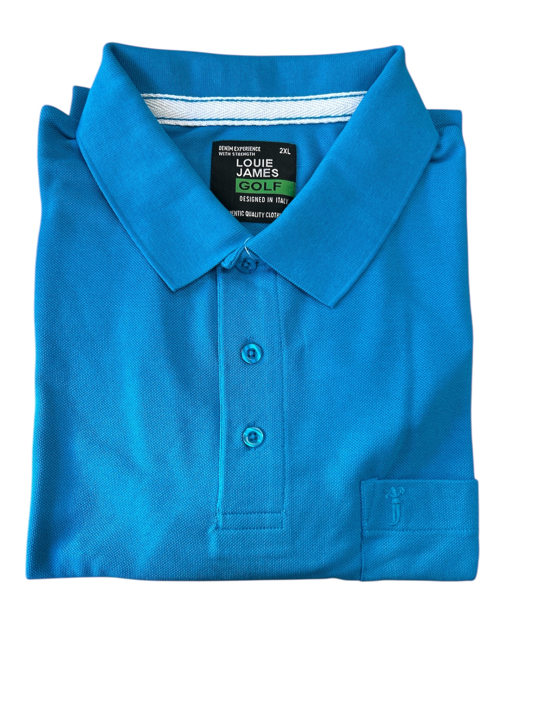 Louie James - Golf Polo Shirt - Turkis