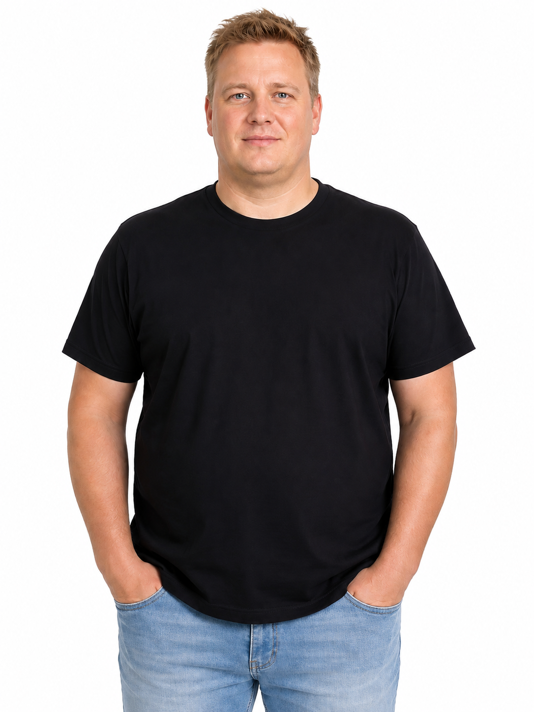 Stolen Denim - Ensfarvet Pima Cotton T-Shirt Sort
