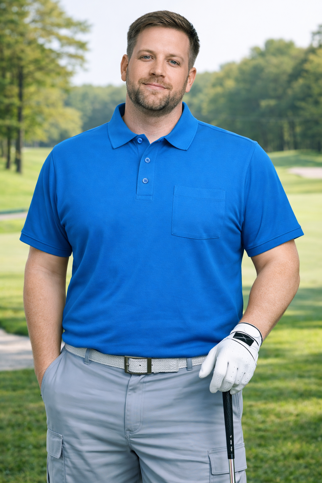 Louie James - Golf Polo Shirt - Turkis