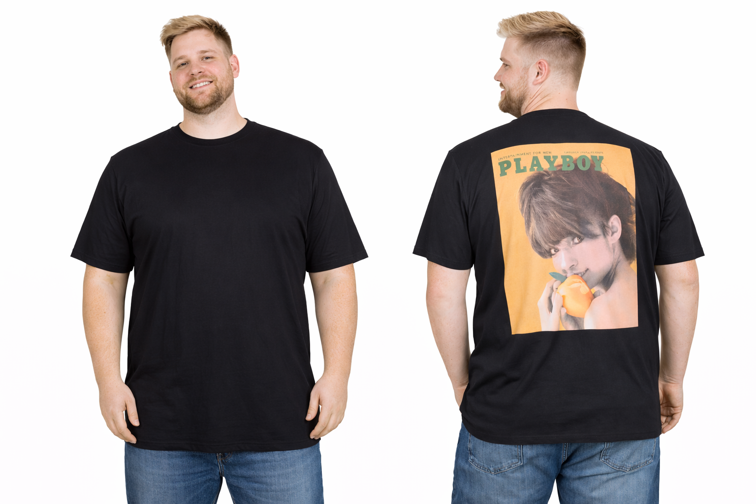 Jack & Jones - Playboy T-Shirt - Sort
