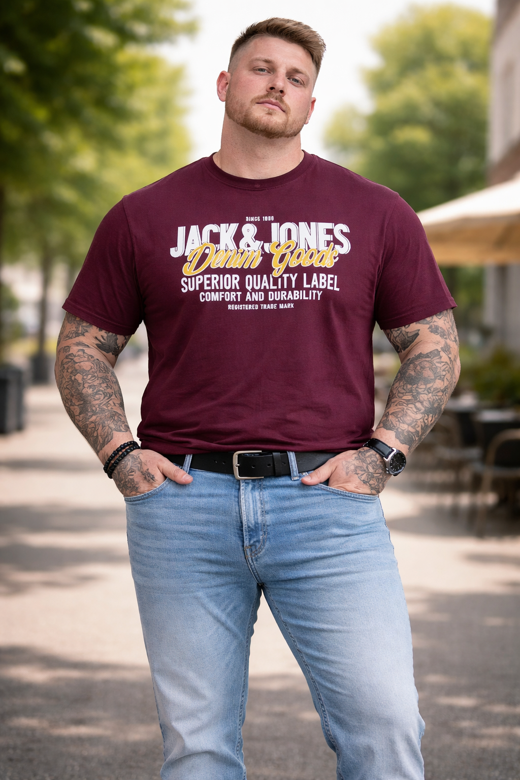 Jack & Jones - Logo T-Shirt - Plum Perfekt