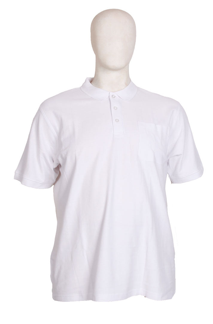 Espionage - Ensfarvet Bomulds Polo Hvid