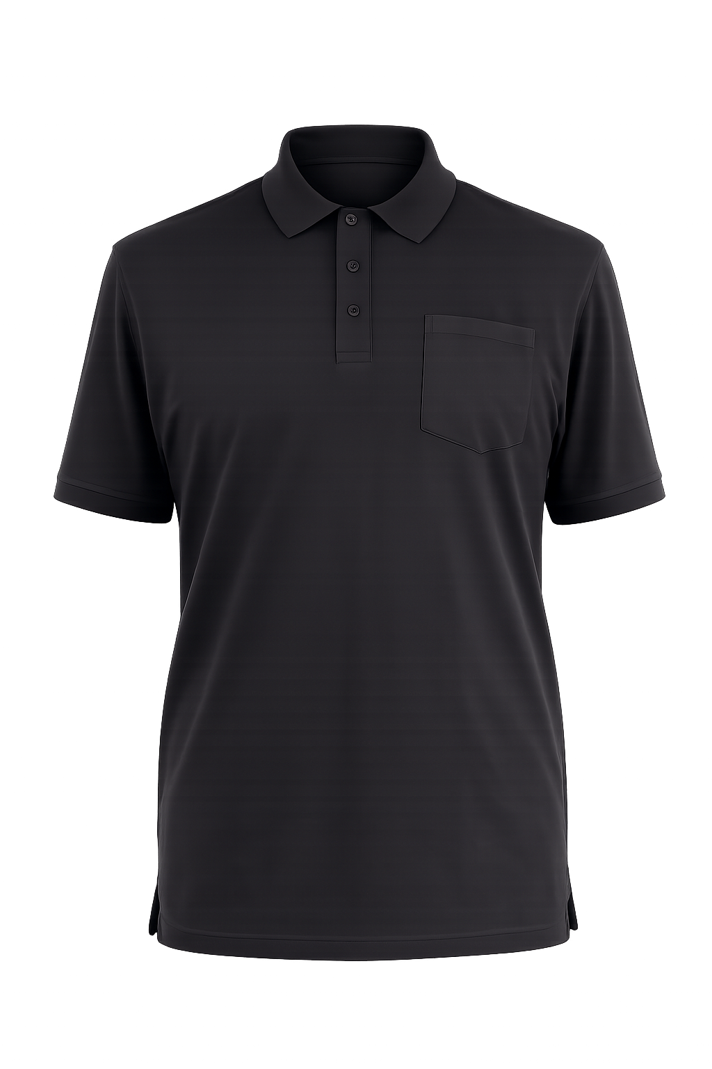 Espionage - Ensfarvet Bomulds Polo - Sort