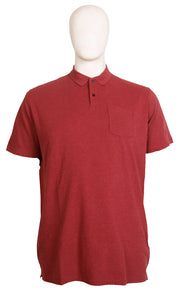 Stolen Denim - Ensfarvet Meleret Polo Bordeaux