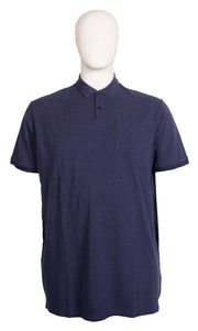 Stolen Denim - Ensfarvet Meleret Polo Insignia Blue