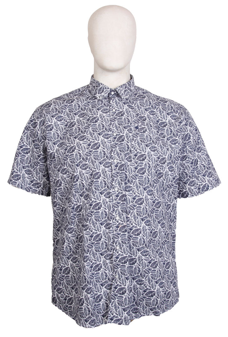 Espionage - Leaf Print Skjorte S/S